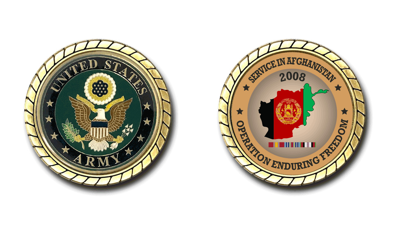 US Army Operation Enduring Freedom 2008 Challenge Coin Officially Licensed