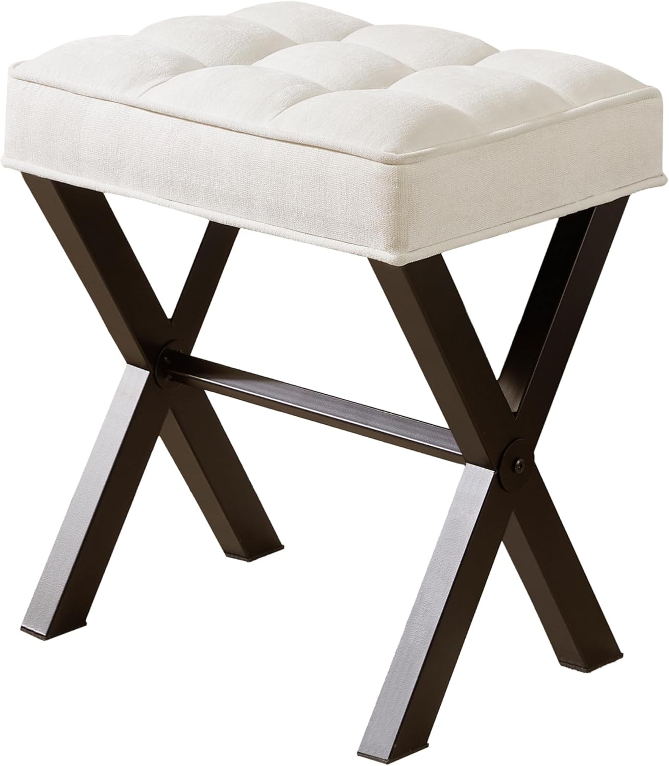 Vanity Stool Square Ottoman Stool Foot Rest Upholstered Vanity Chair Foot Stool