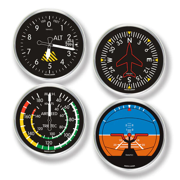 Modern 4-Piece Round Acrylic Coaster Set - Model 9010