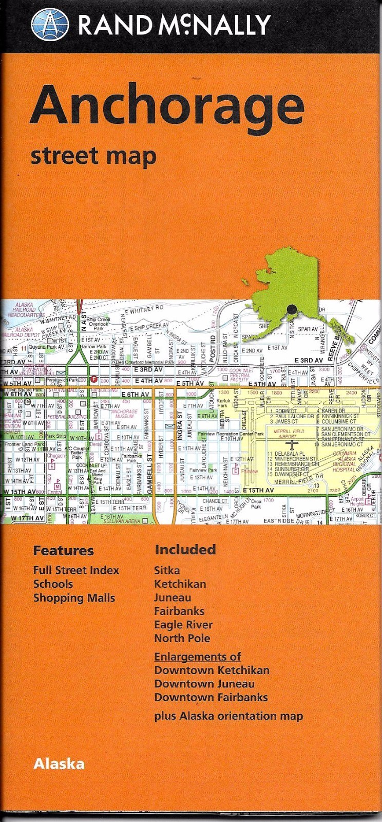 Street Map of Anchorage, Alaska, by Rand McNally (2019 Edition)