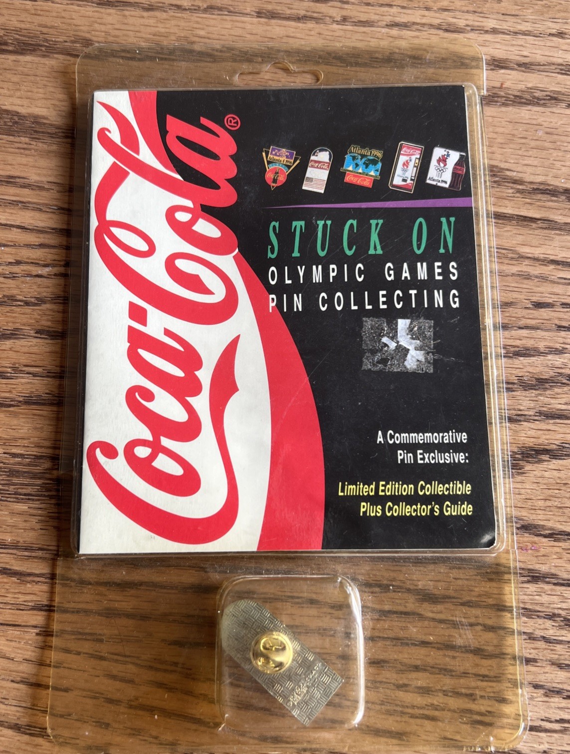 Coca Cola Coke Olympic Pin Collecting "Stuck On" Sealed Vintage Circa 1995