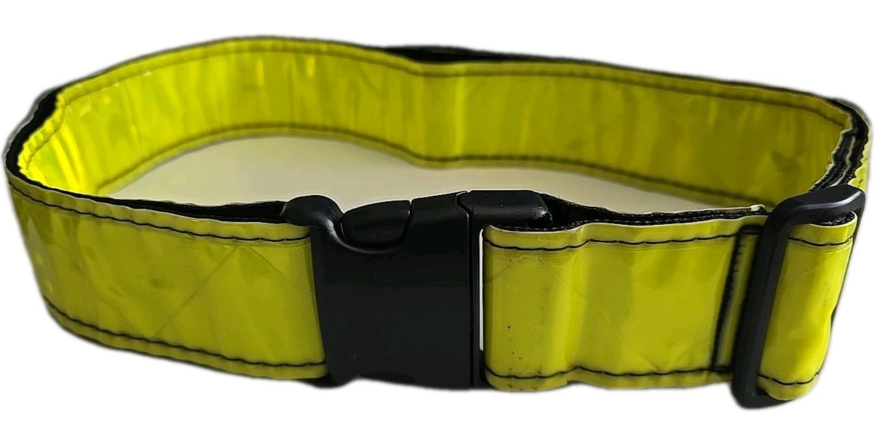 US Military Issued Reflective PT Safety Belt,  Envision Visi-Belt, Yellow