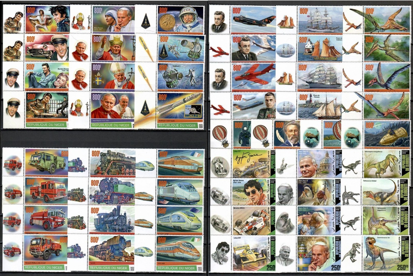 Lot 177 different cpl. sets of stamps with TABS MNH - topical collection #ZN177
