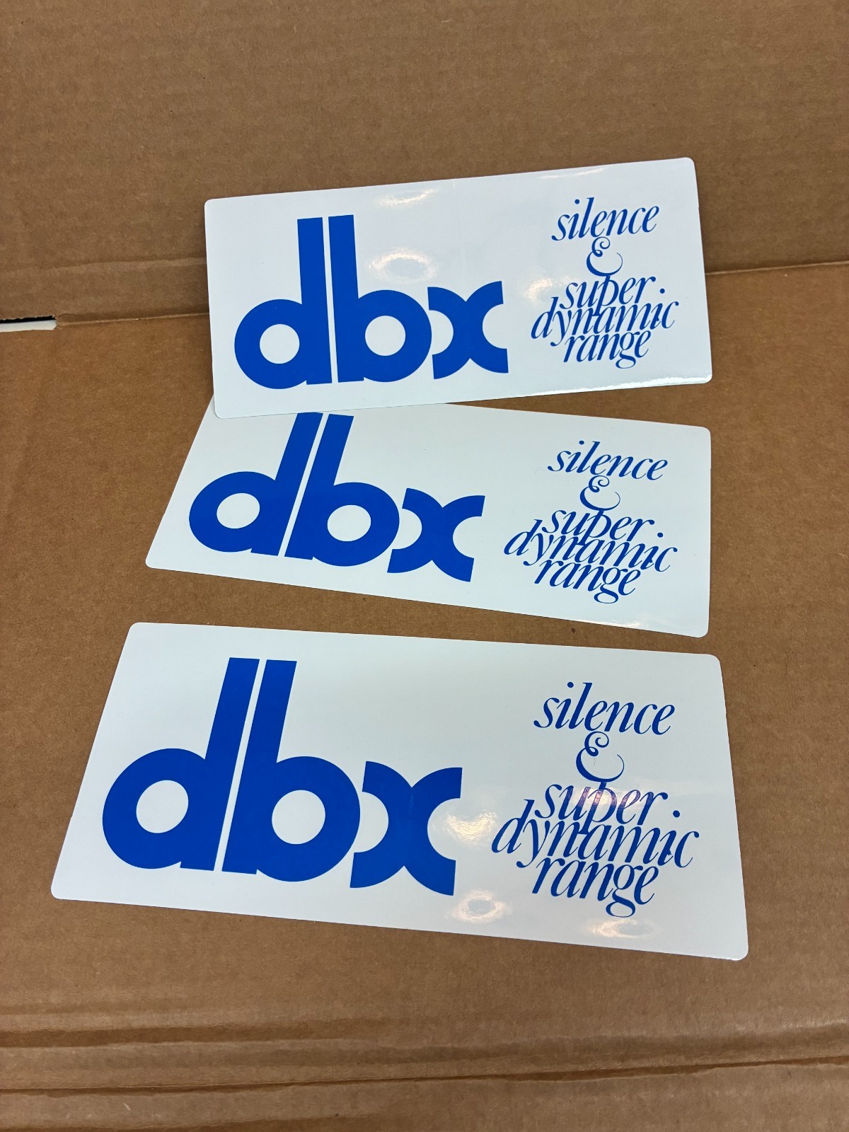 DBX audio decal sticker advertising 3 total