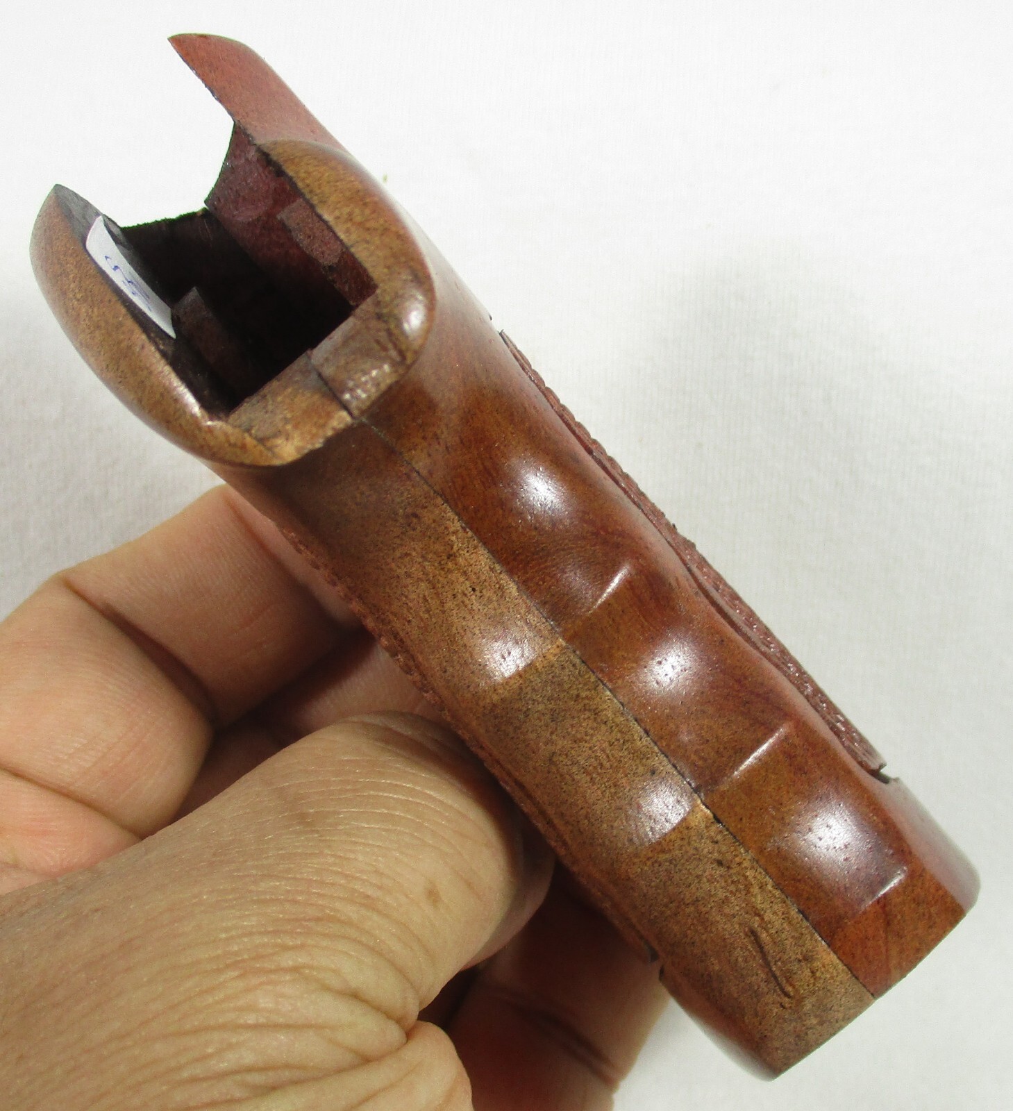 New wood checkered grips For S&W J Frame Square/Round butt