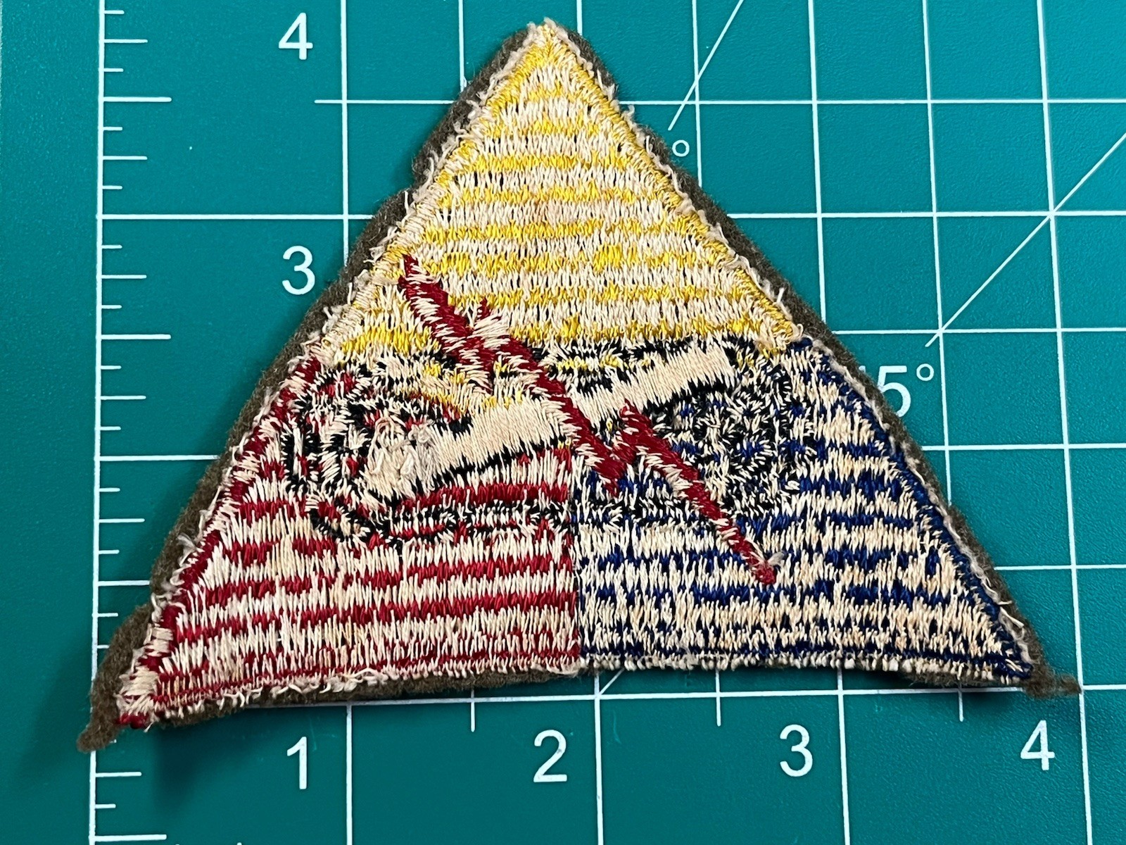 WWII US Armored HQ Woolie Patch Wool