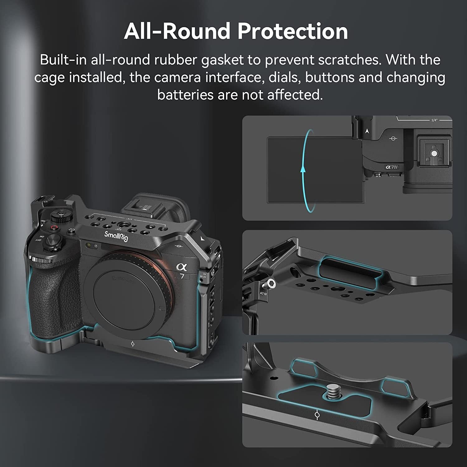 SmallRig a7iv Camera Cage + Screen Protector Gift for Sony Mirrorless Camera