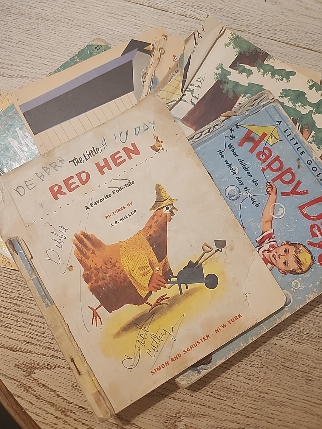 Vintage Kids Books For Crafting Pieces & Pictures READ* Scrapbook