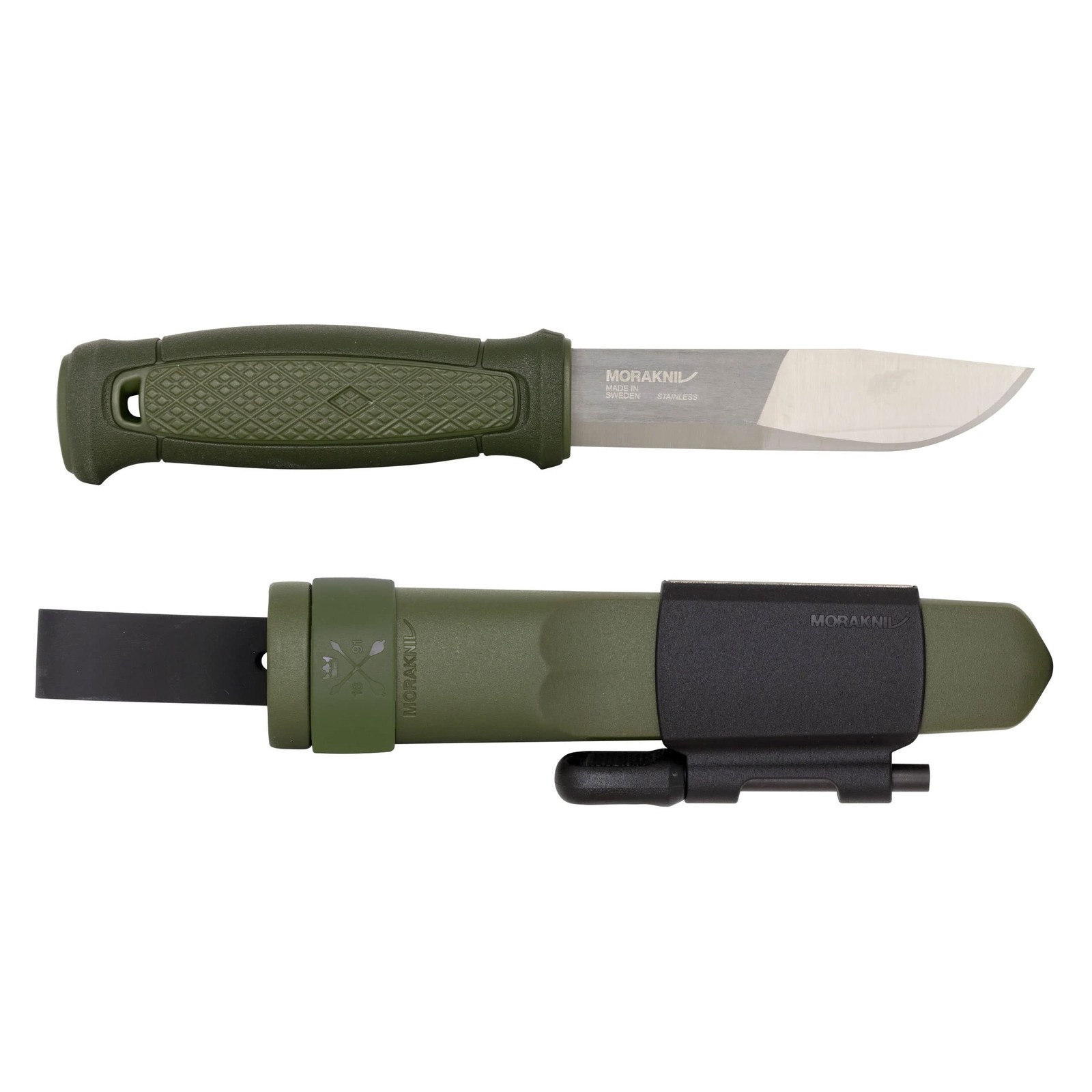 Morakniv Kansbol Fixed Blade Knife with Survival Kit and Fire Starter Green