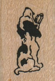 Spaniel Dog Barking 3/4 x 1" Mounted Rubber Stamp, Dog Stamp, Dog Lover
