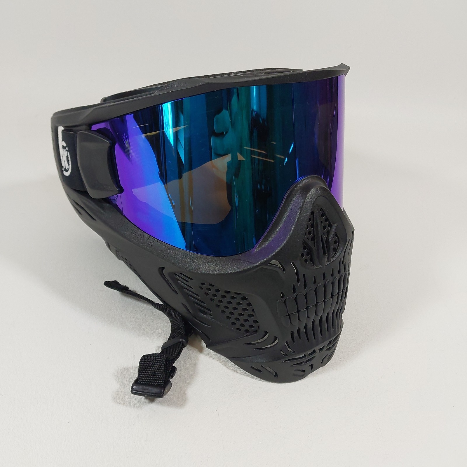 HK Army HSTL Skull Thermal Paintball Mask - (Black Blue lens)