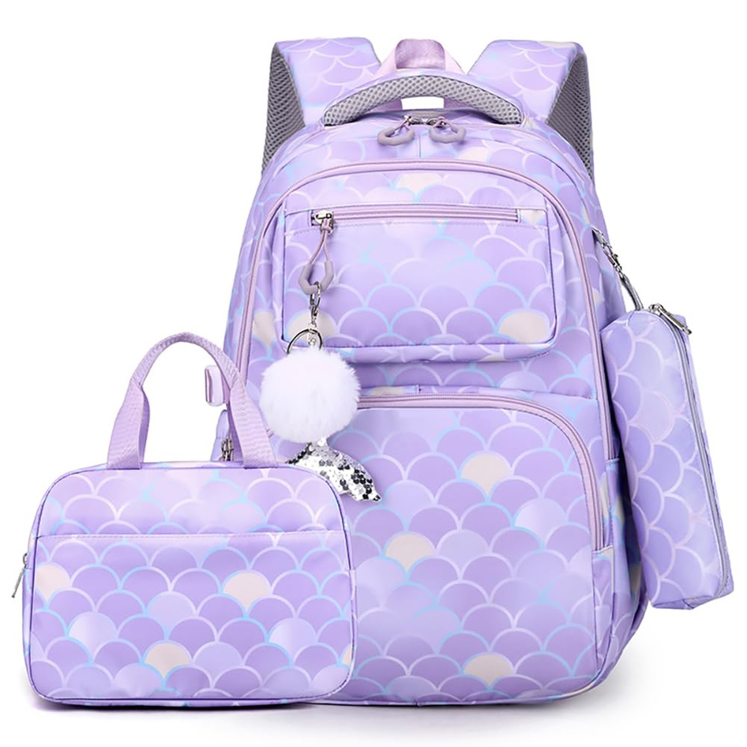 MATMO Girls School Backpack Set with Lunch Bag and Pencil Case Student Bookba...