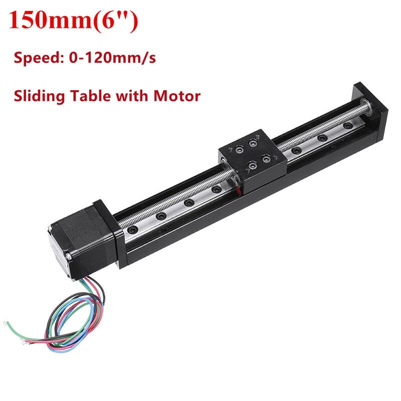 150MM/6" T-Type Lead Screw Sliding Table Linear Stage Transport Guide Platform
