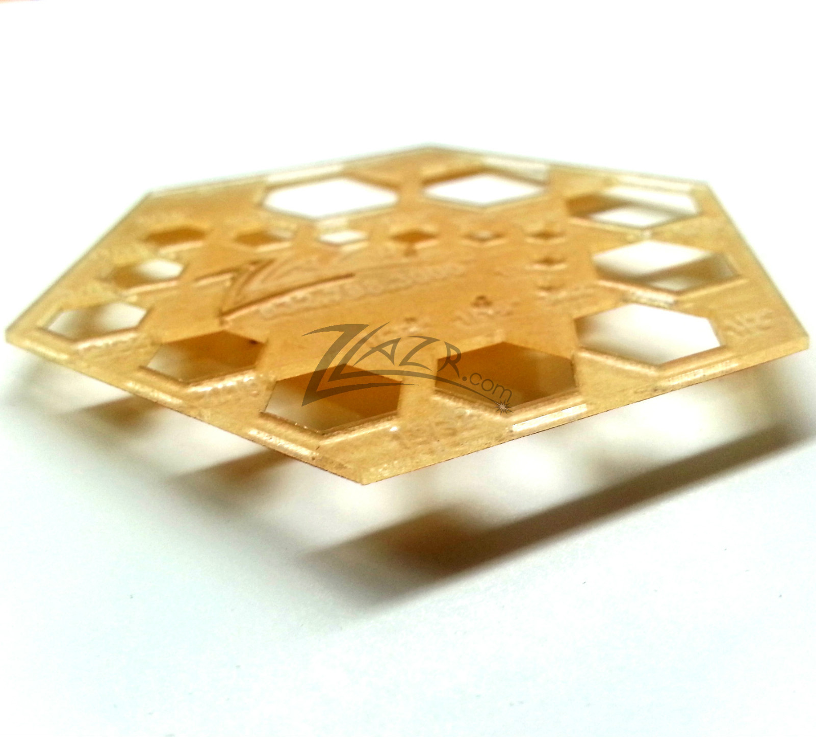 3"x1/32" Clear Acrylic Hexagon Hole Guide Template Plastic Draw Stencil Quilting