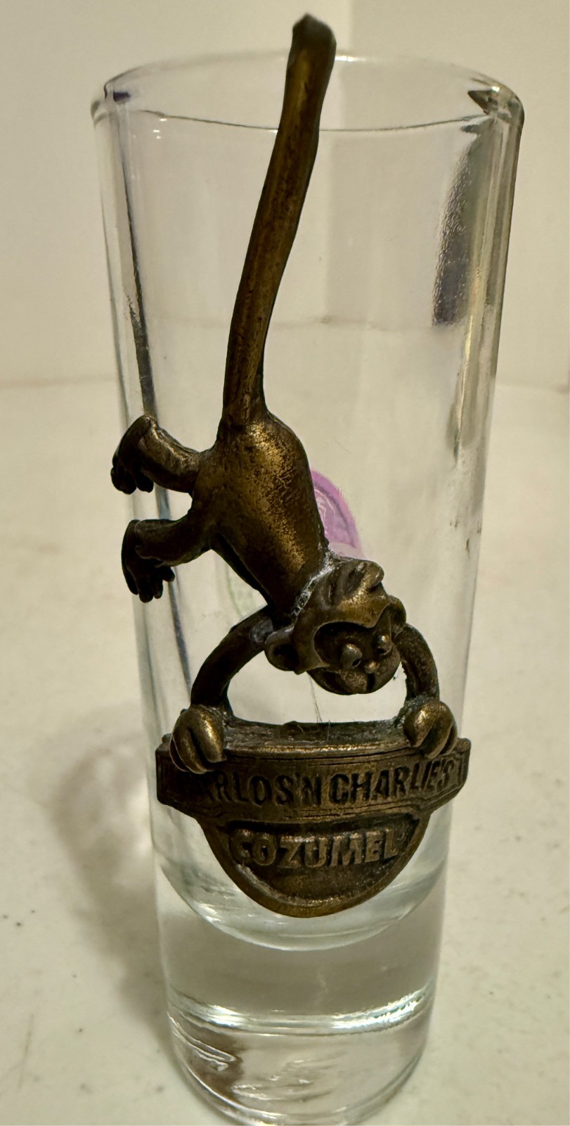 Carlos"n Charlie's Cozumel 4" Shot Glass with Monkey