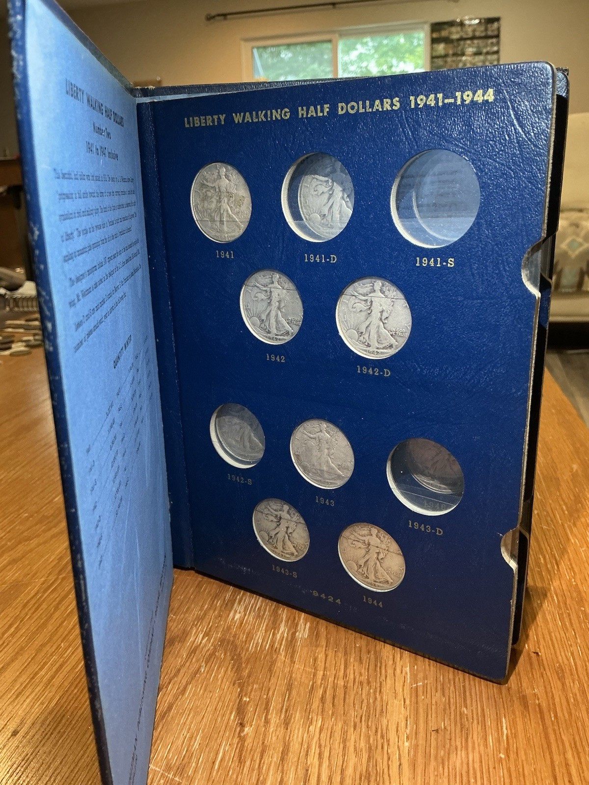 Large Lot 90% Silver Walking Liberty Half Dollars 1941 to 1947 Coins Collection!