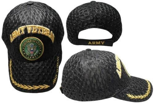 United States Army Veteran MESH Embroidered Baseball Cap USA Vet 7 3/4, Multi