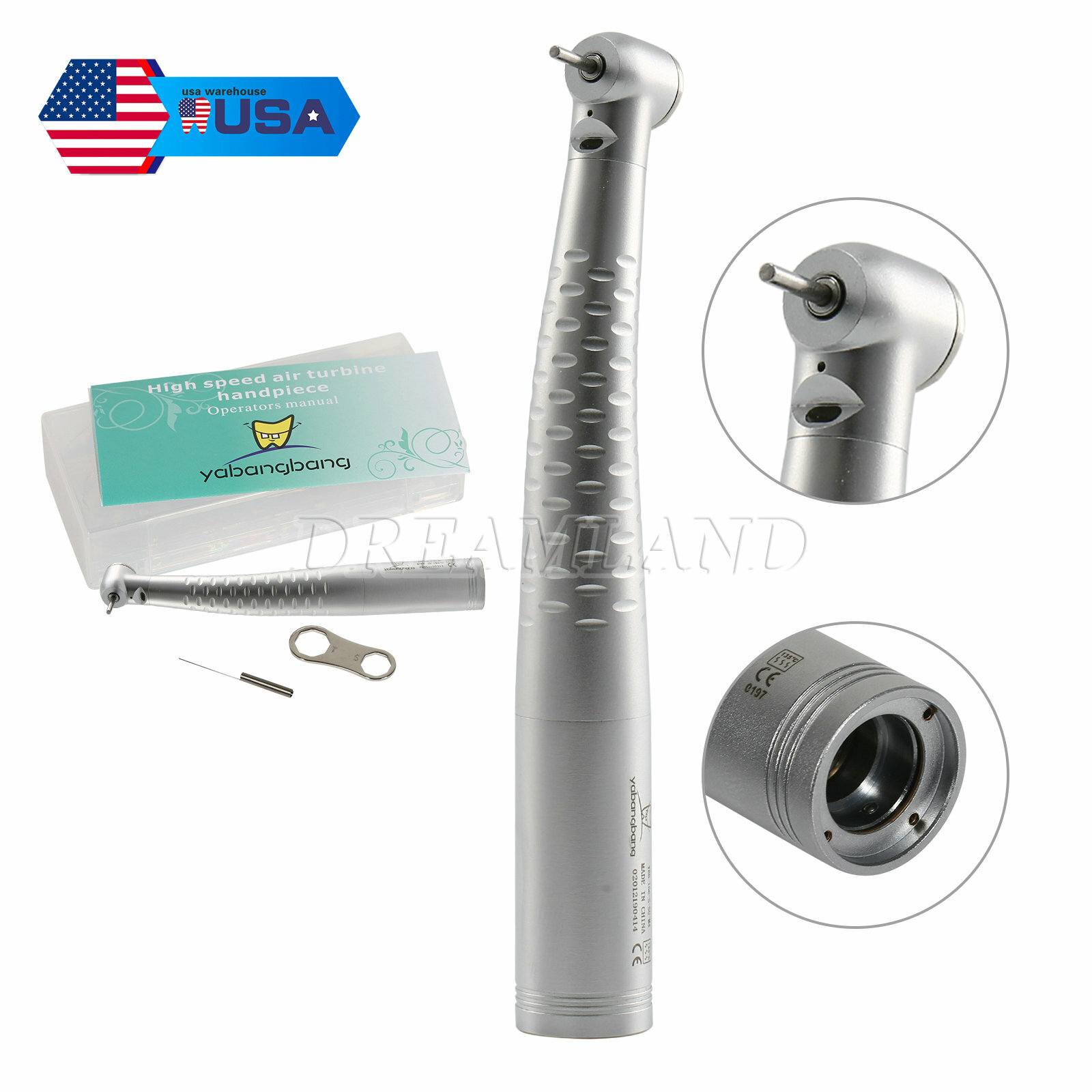 Dental Fiber Optic LED High Speed Handpiece Turbine For MULTlflex 6HOLE Coupler