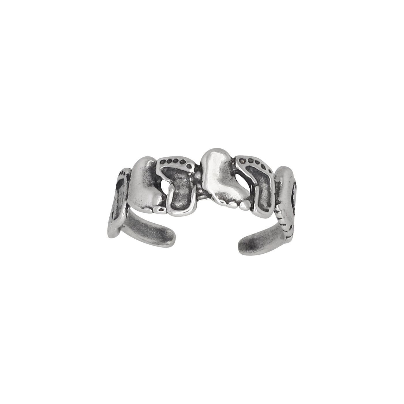 Sterling Silver .925 Feet Toe Ring adjustable size | Made In USA