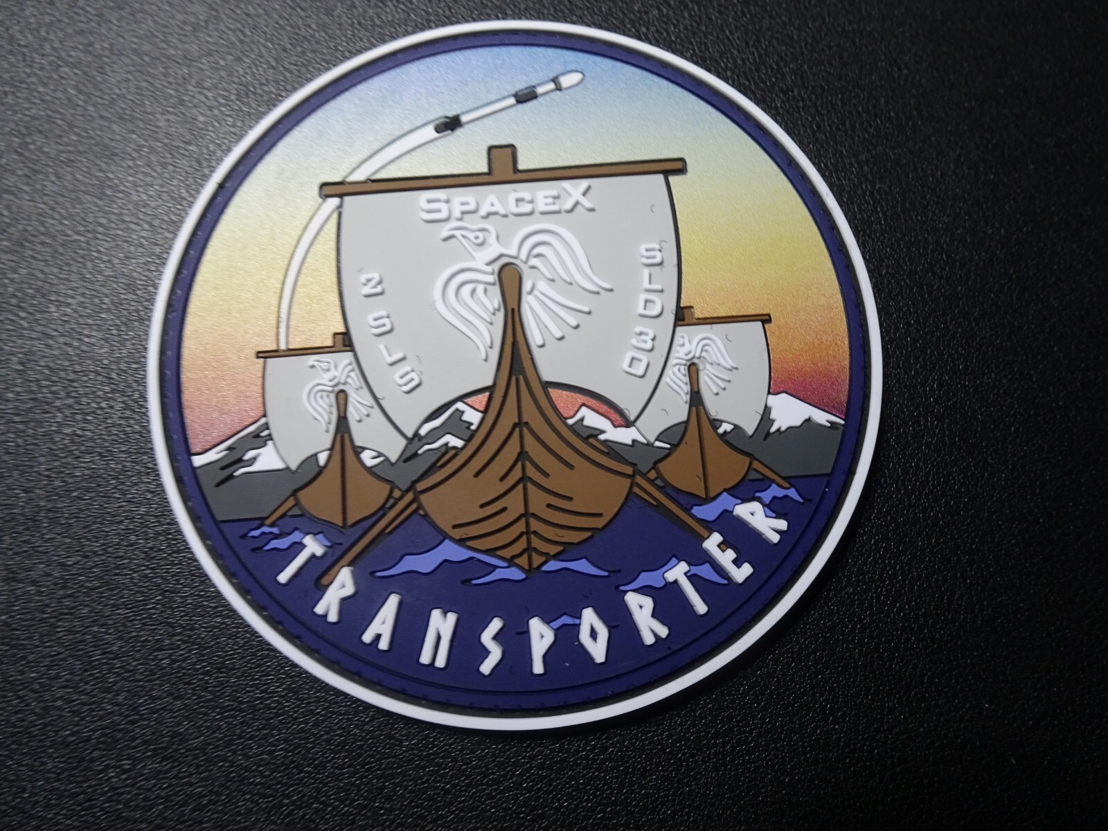 VSFB Western Range Transporter SpaceX 2-SLS SLD 30 Mission Patch, 4" Diameter