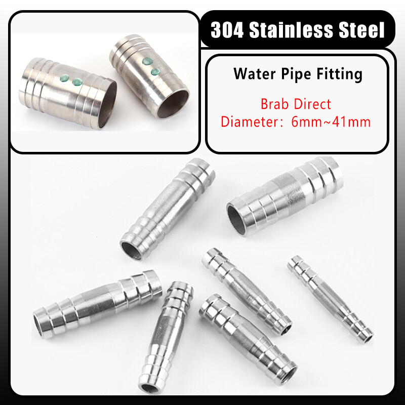 304 Stainless Steels BSP Taper Thread/Hose Tail End Connector Fitting 6 mm~41 mm