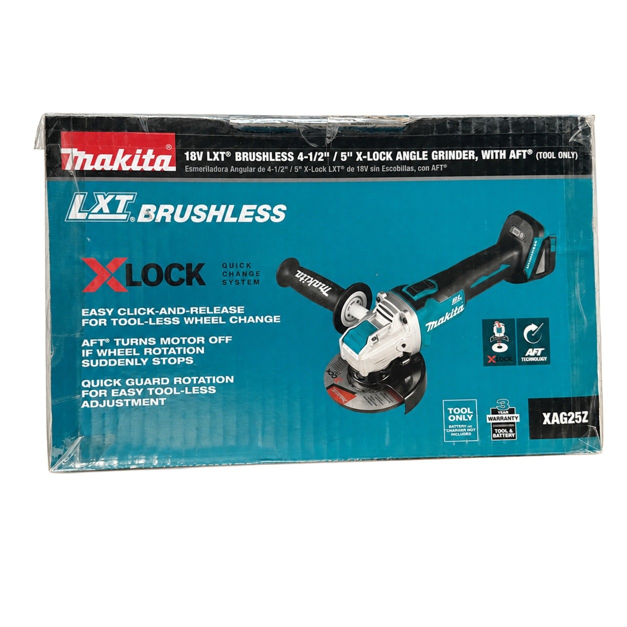 Makita XAG25Z 18V LXT Brushless 4-1/2 5 in X-LOCK Angle Grinder AFT Tool Only