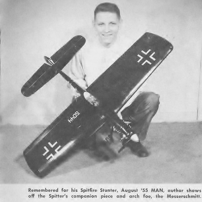 Model Airplane Plans (UC): Me-109 48" Stunt for .29-.35 Engines by Frank Baker