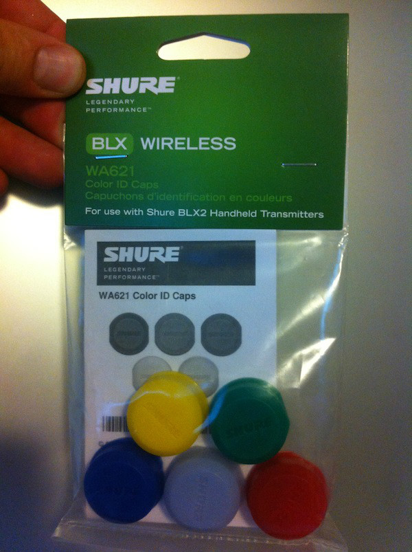 Shure WA621 Colored Identification ID Rings Caps for BLX2 Transmitters