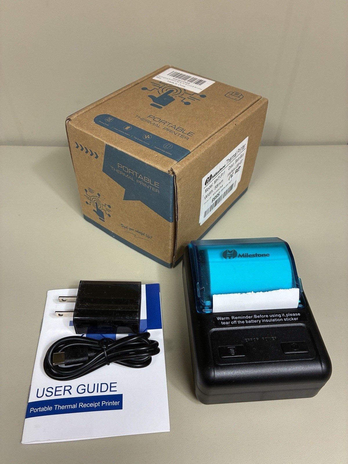 Milestone MHT-P11 58mm Portable Thermal Receipt Printer Support /USB