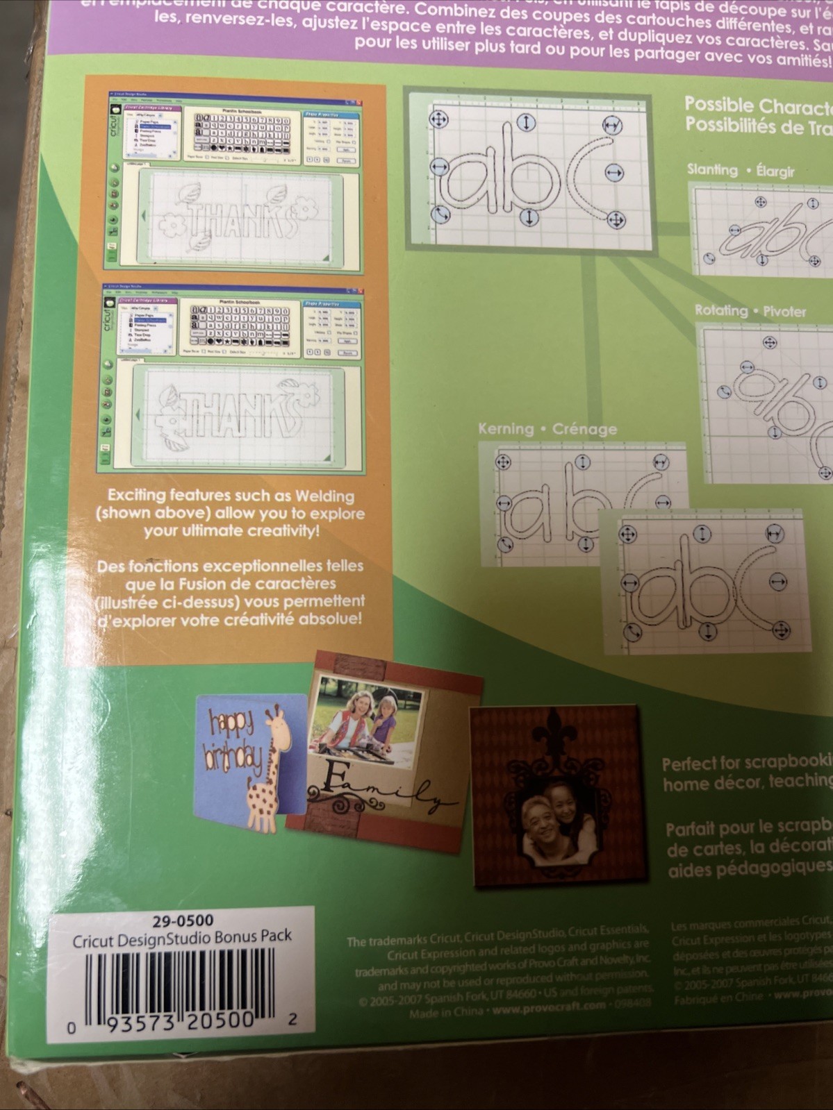Provo Craft Cricket Design Studio Software Cd/10ft USBConnector Cable/mouse Pad