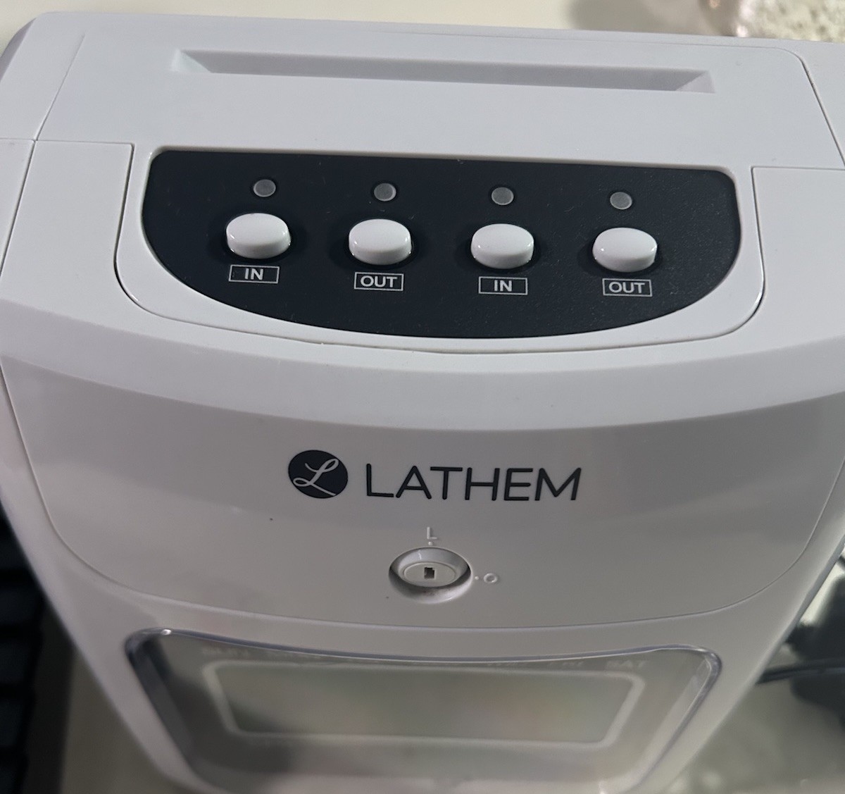 LATHEM 400E TOP FEED ELECTRONIC TIME CLOCK KIT - Missing Key