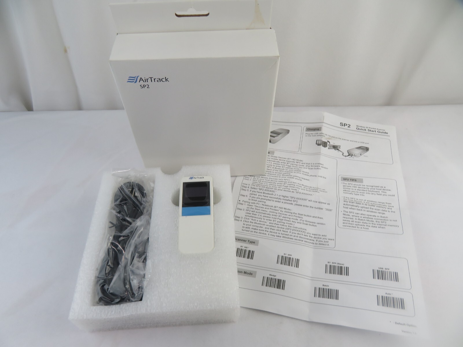 AirTrack SP2 Bluetooth 2D Imager Wireless Pocket Barcode Scanner SP2-1012A2006