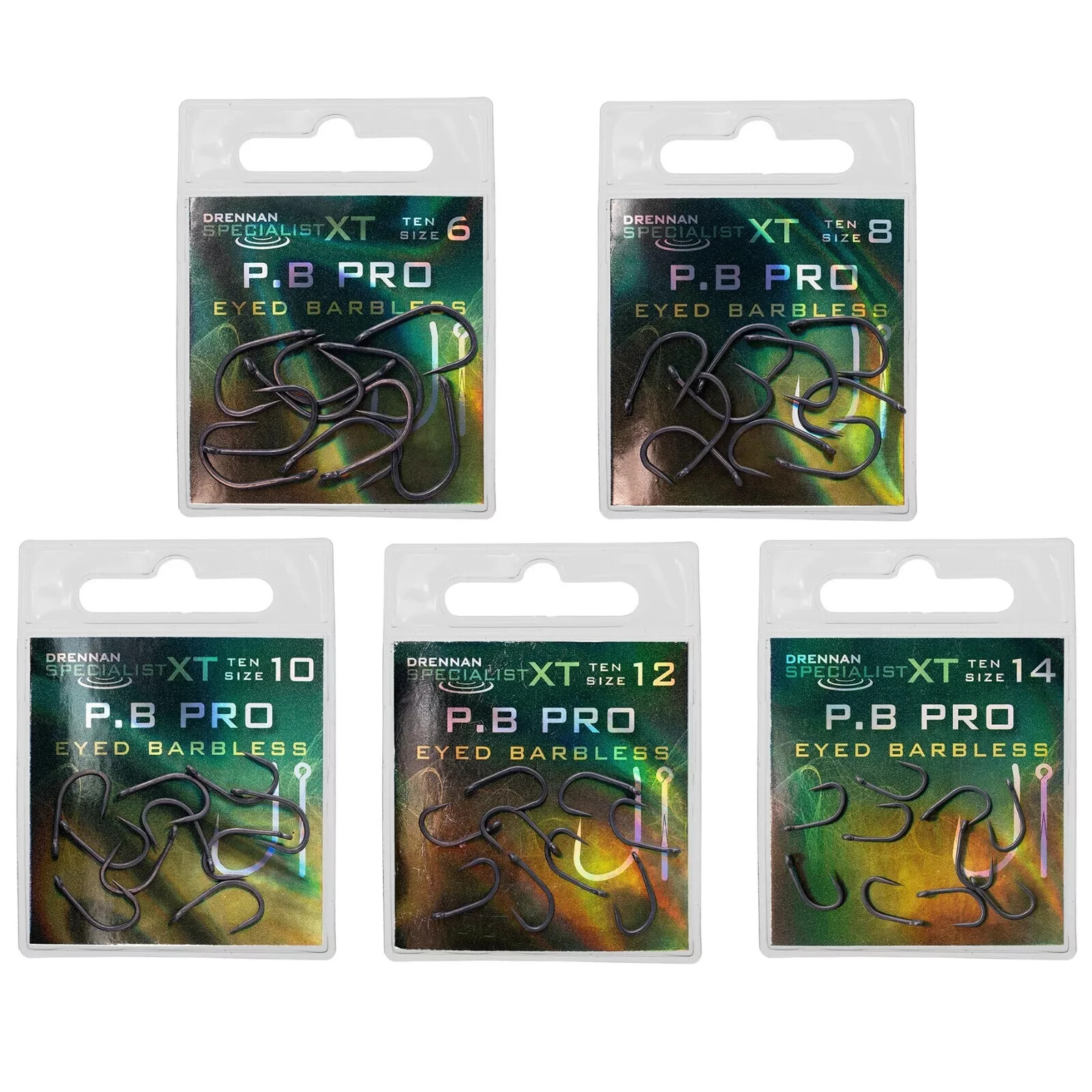 Drennan Specialist XT P.B Pro Hooks - Eyed - Barbed or Barbless - All Sizes