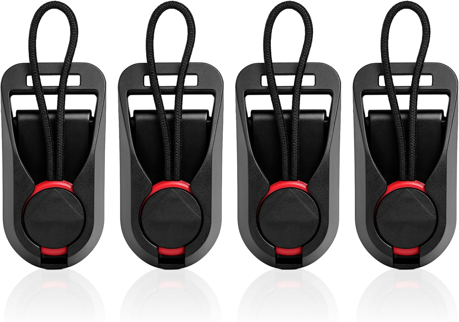 4-Pack Camera Strap Connectors for Quick Release Buckle System - Black