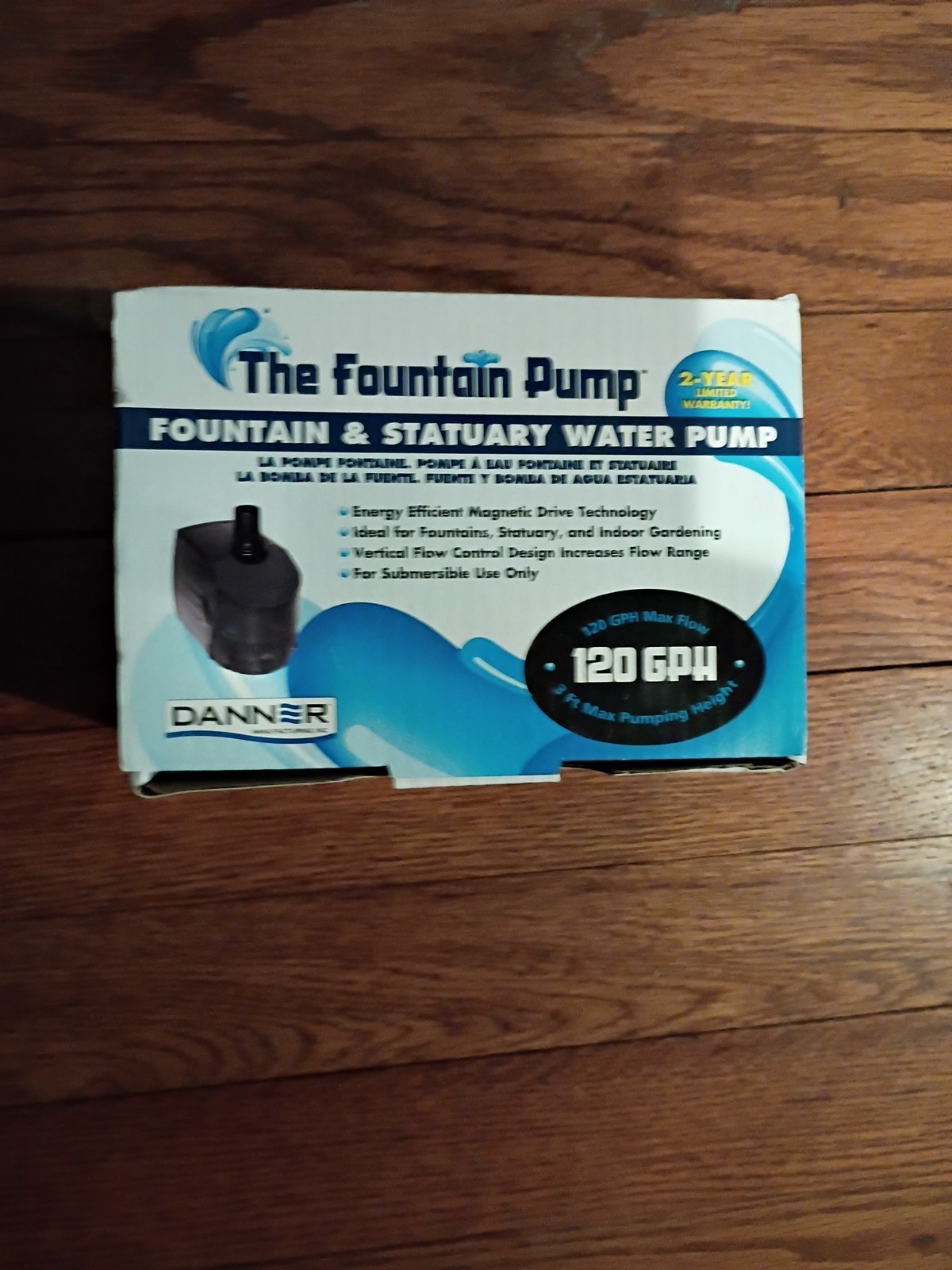 The Fountain Pump 70 to 120 GPH 6.5W Poly Fountain Pump
