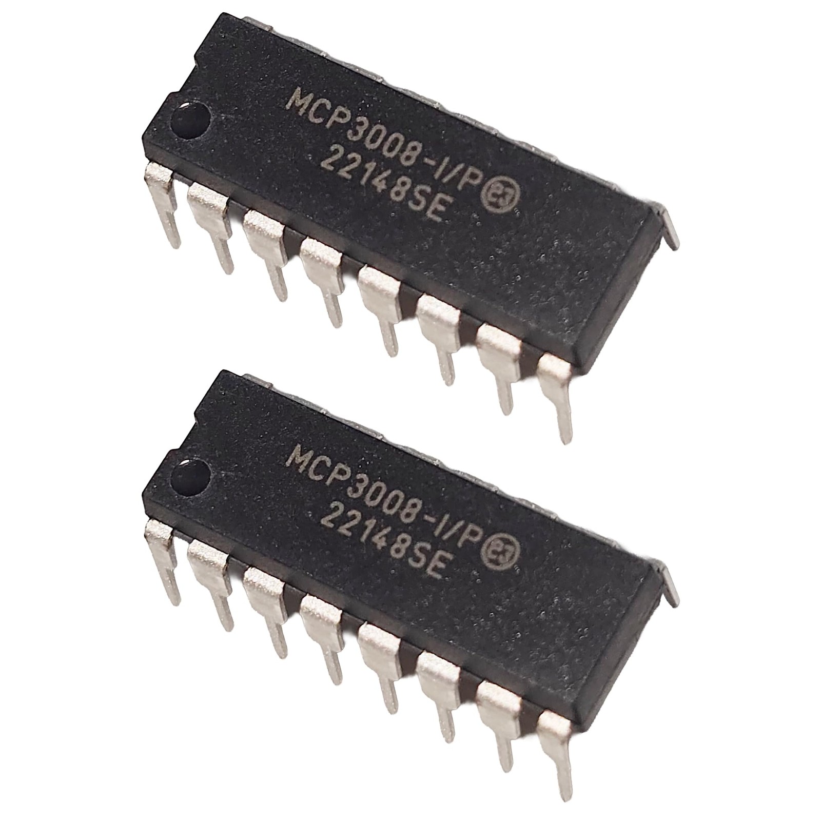 2 PCS MCP3008I/P 8Channel 10Bit ADC Converter SPI 200kSPS DIP16 A/D