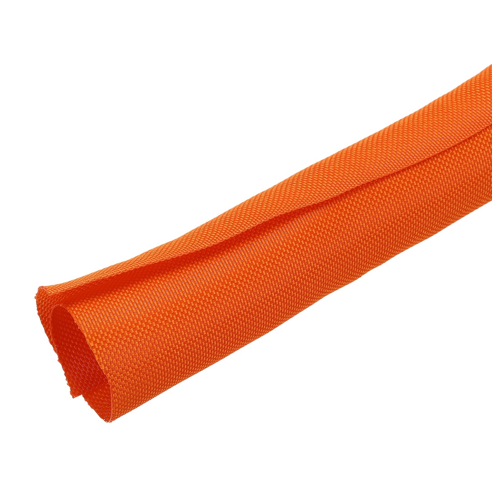 Wire Split Braided Cable Management Sleeve, Orange (1 1/4" - 30 Feet)