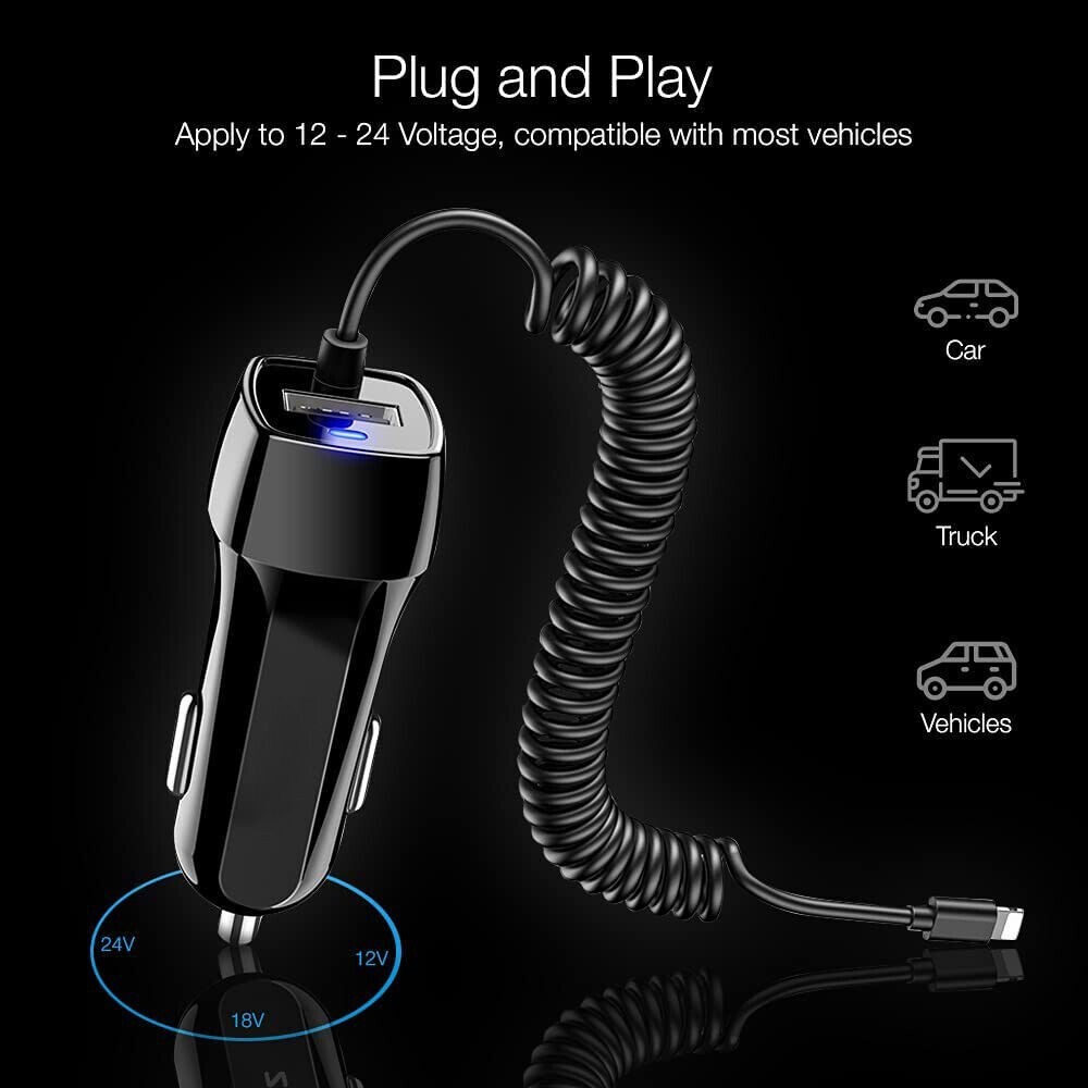 FAST Rapid Car Charger USB Charging Adapter For iPhone 12 13 14 Pro Max Samsung