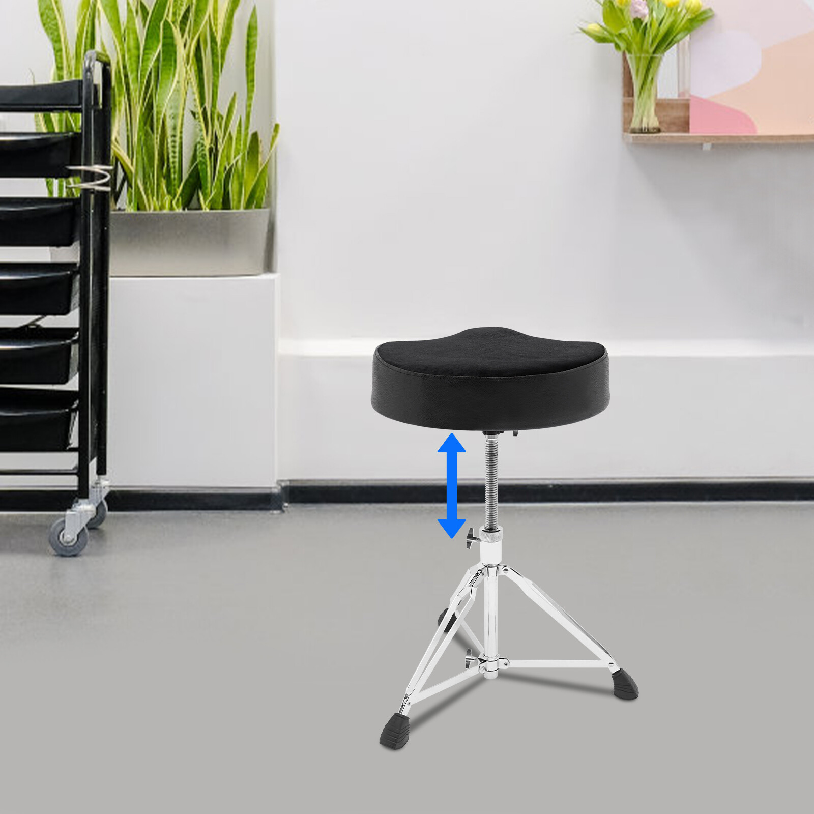 100kg/220.46lbs Drum Chair Seat Padded Drum Seat Height Adjustable Drum Stool