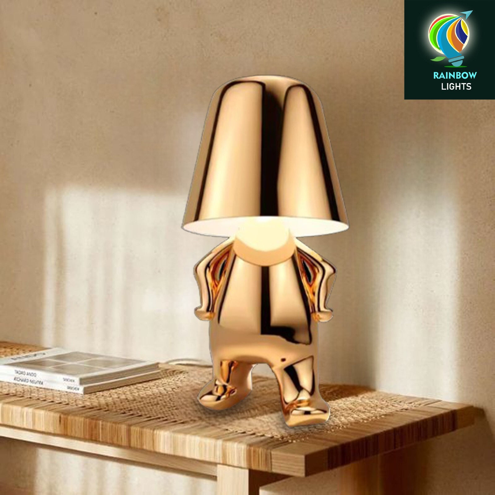 Golden Color Thinker Touch LED Desk Lamp With 3 Dimmable Lights