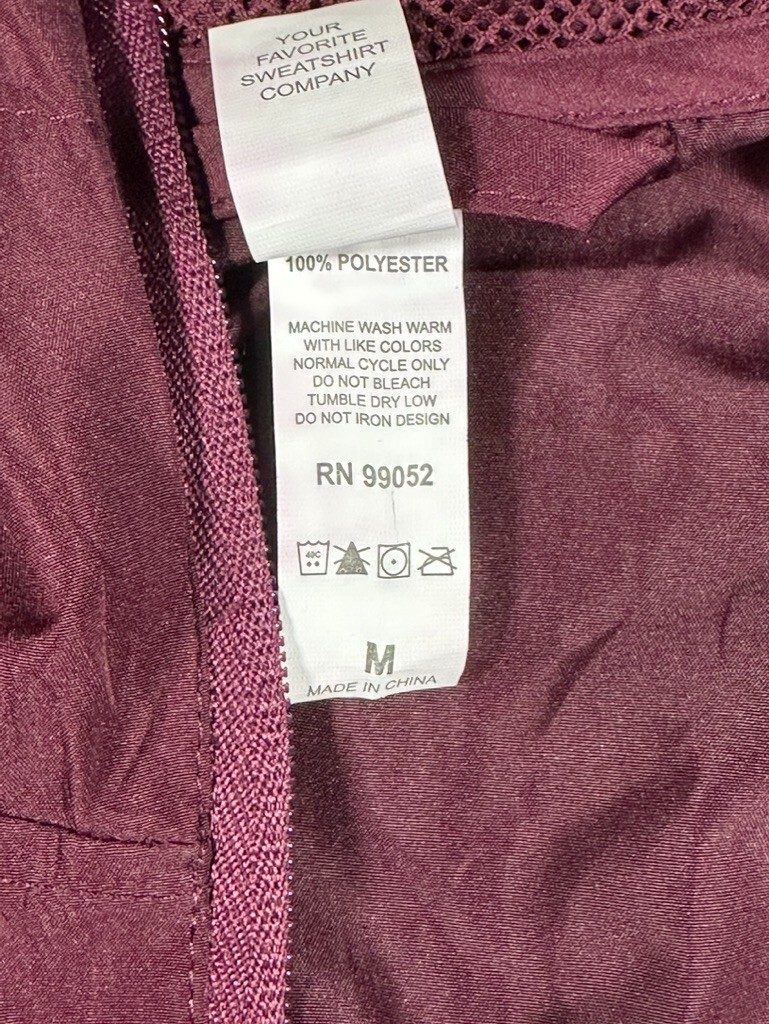 Jacket-Navy Blue/Maroon Wind Break with Bigfoot Logo Medium Preowned