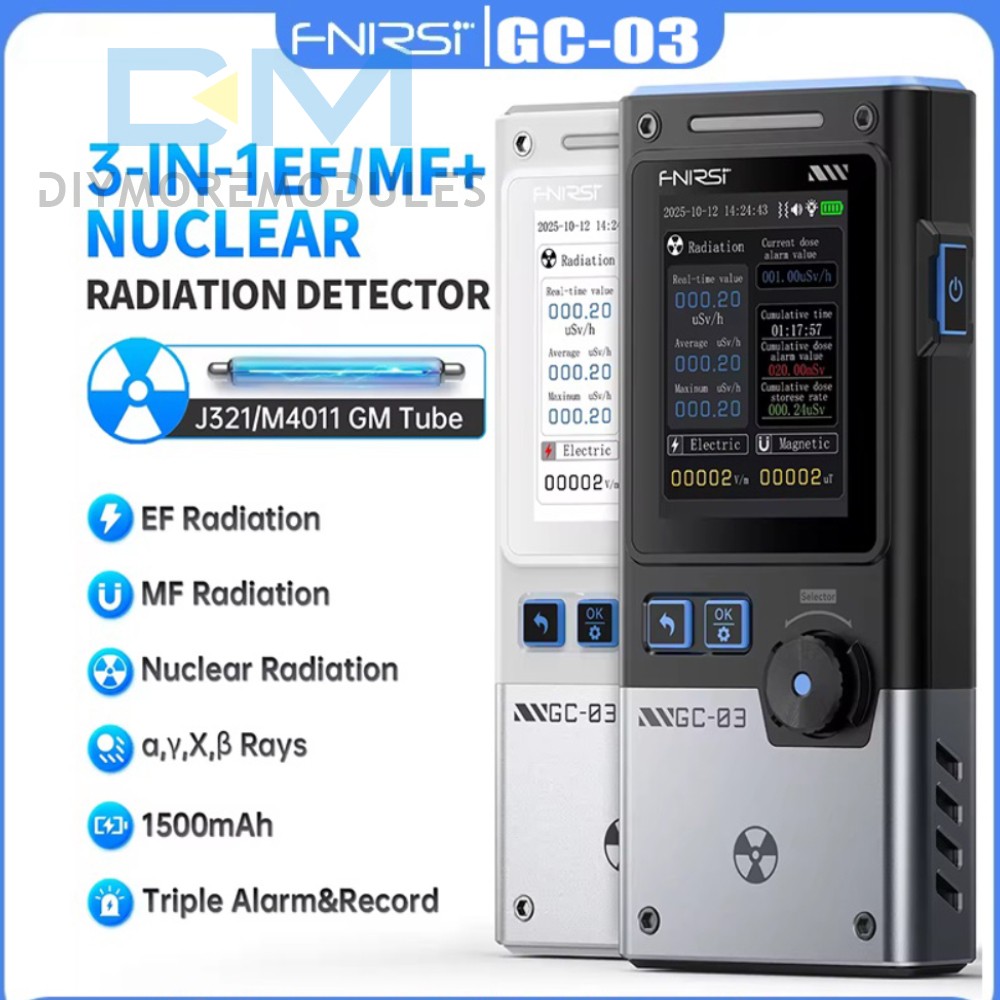 FNIRSI GC-03 3-IN-1 Electromagnetic Radiation Detector NR+EF+MF Detection Tool