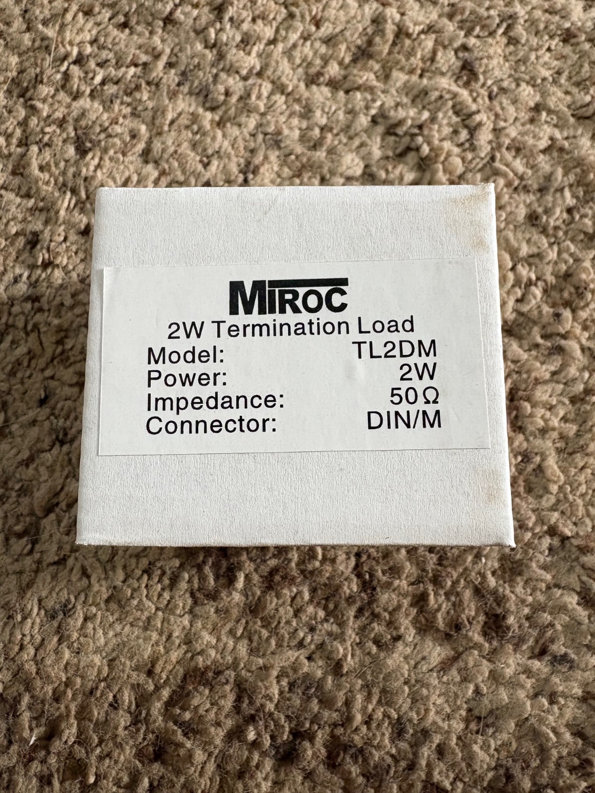 MIROC TL2DM 2W 50 Ohm DIN/M Termination Load NEW!
