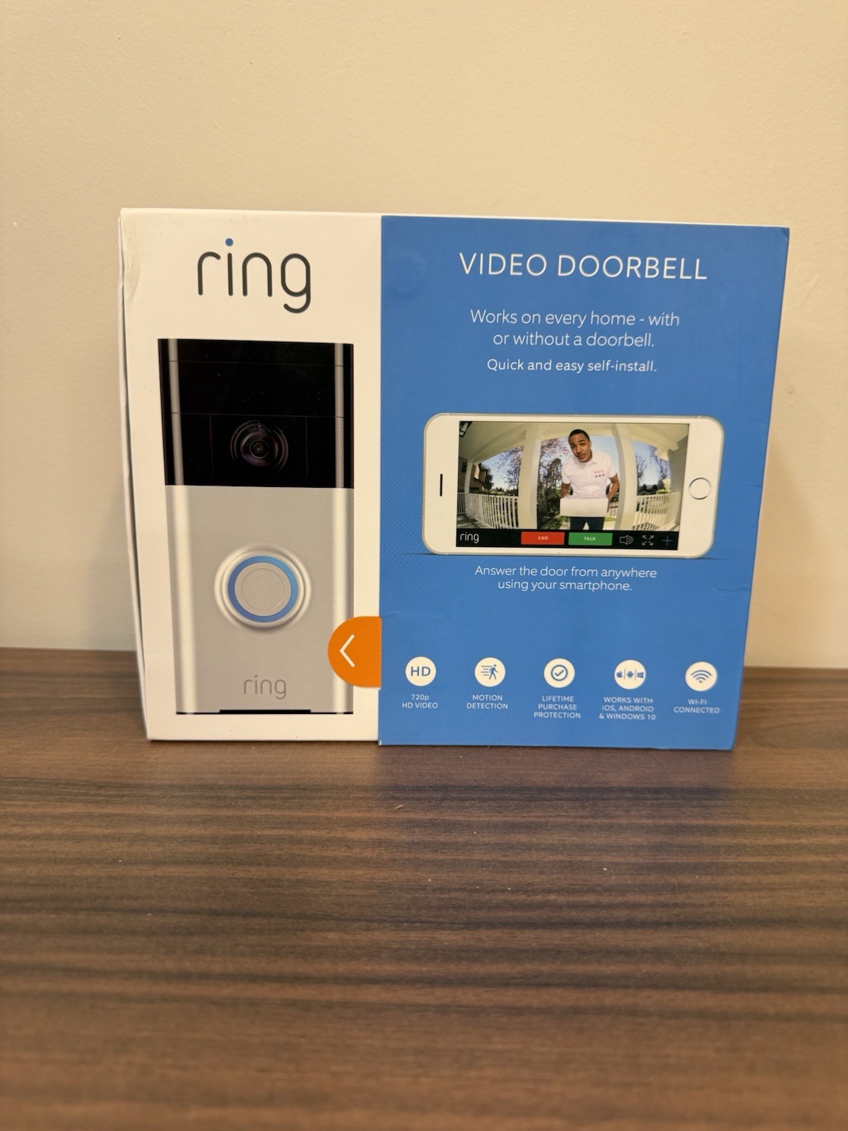 Ring 8VR1S5-SEN0 Wireless Video Doorbell - Satin Nickel New Sealed In Box