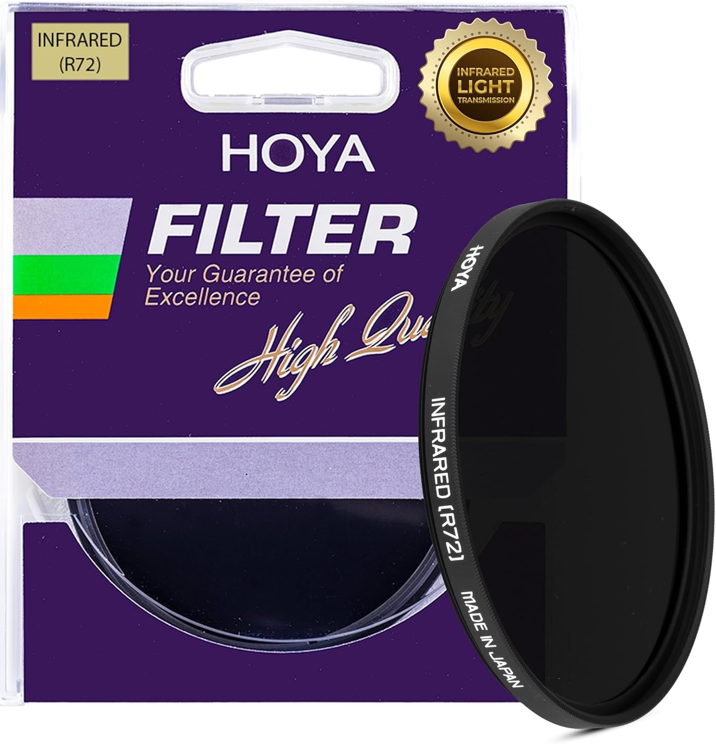 Hoya 77mm Infrared R72 Glass Filter from 760nm and 860nm. U.S. Authorized Dealer