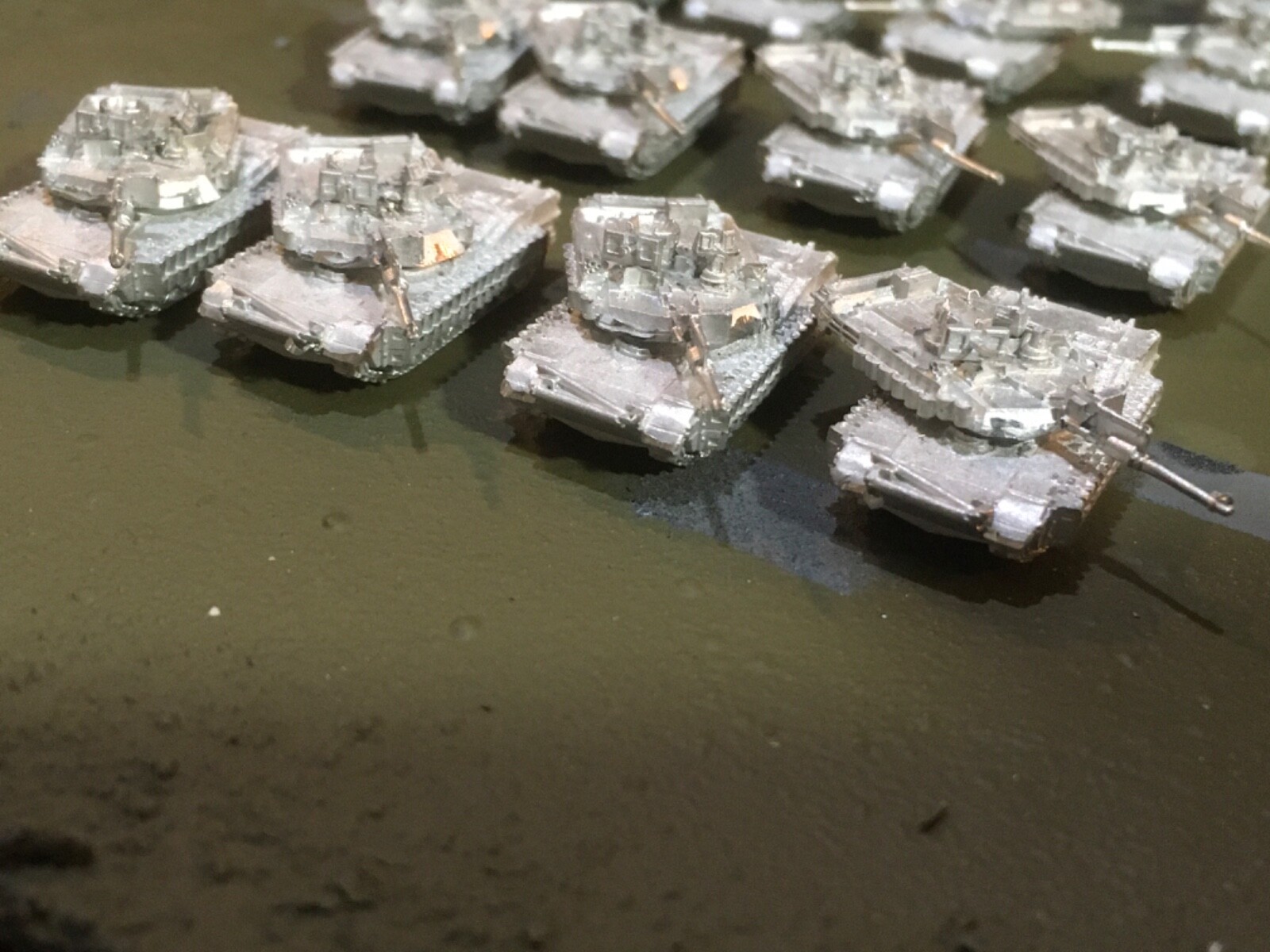 4 GHQ M1A2 TUSK 2 Abrams 1/285 Modern Micro Armor 6mm NATO War USA REDUCED 12.99