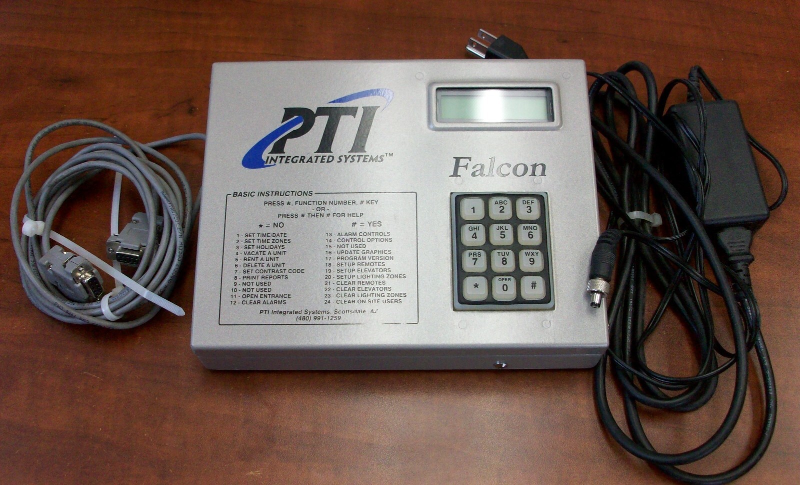 PTI Falcon Base Unit, Desktop Controller for Self Storage Keypad System. Working