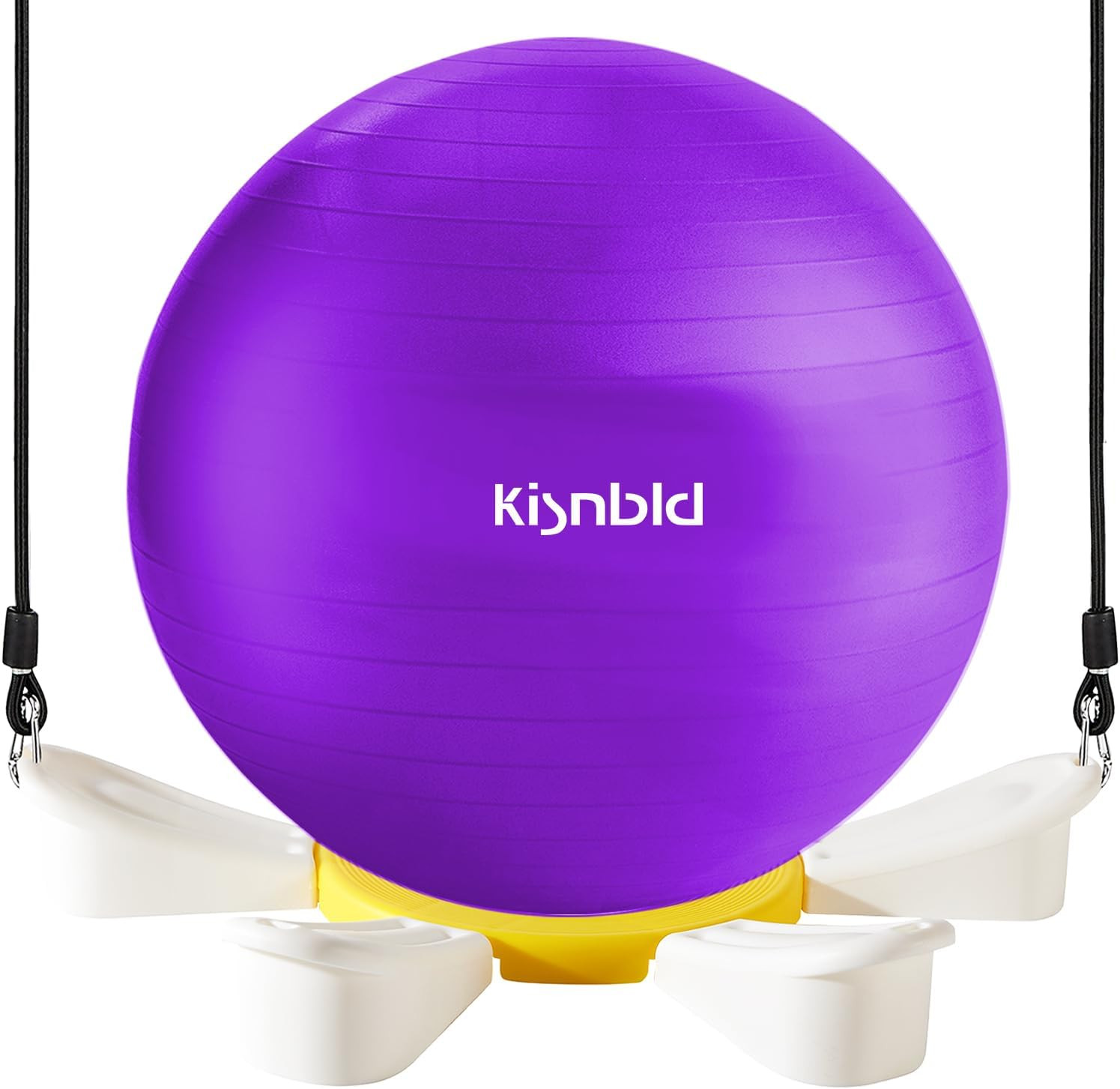 Exercise Ball, Daisy Shaped Yoga Ball Base with Resistance Bands for Stability,