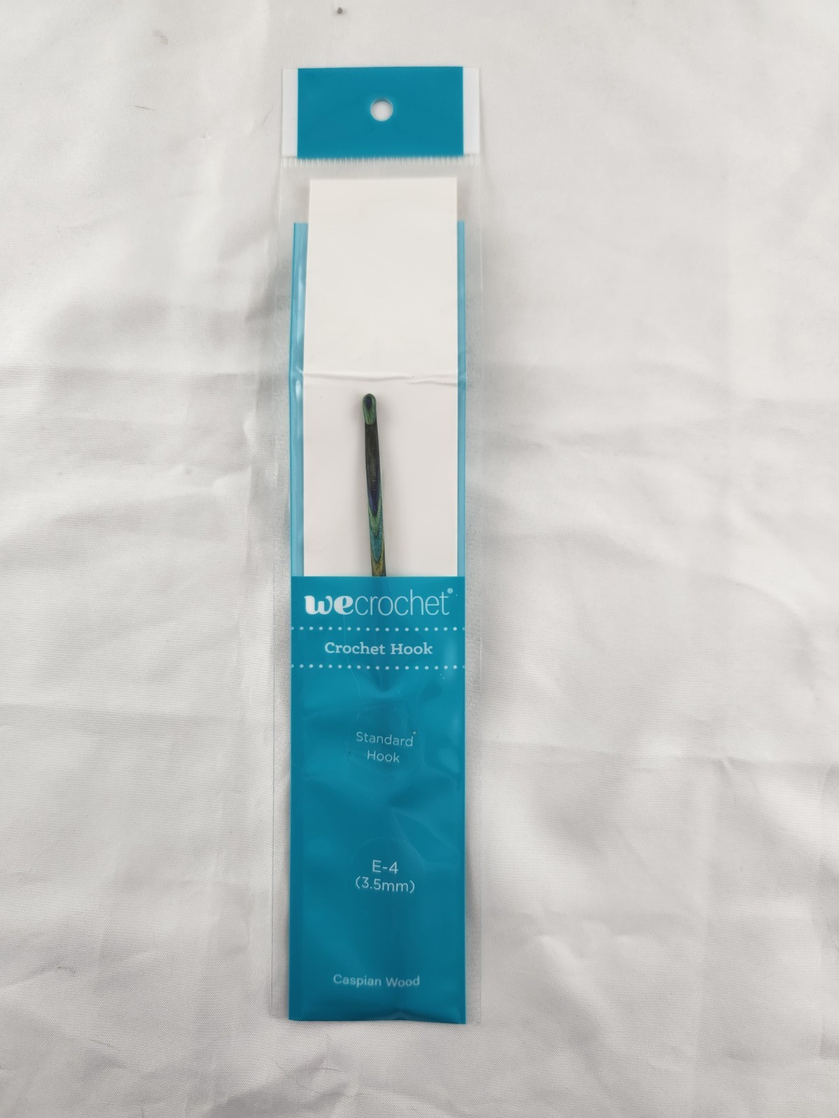 WeCrochet Caspian Wood Standard Crochet Hook, Size E-4 (3.5mm), NEW