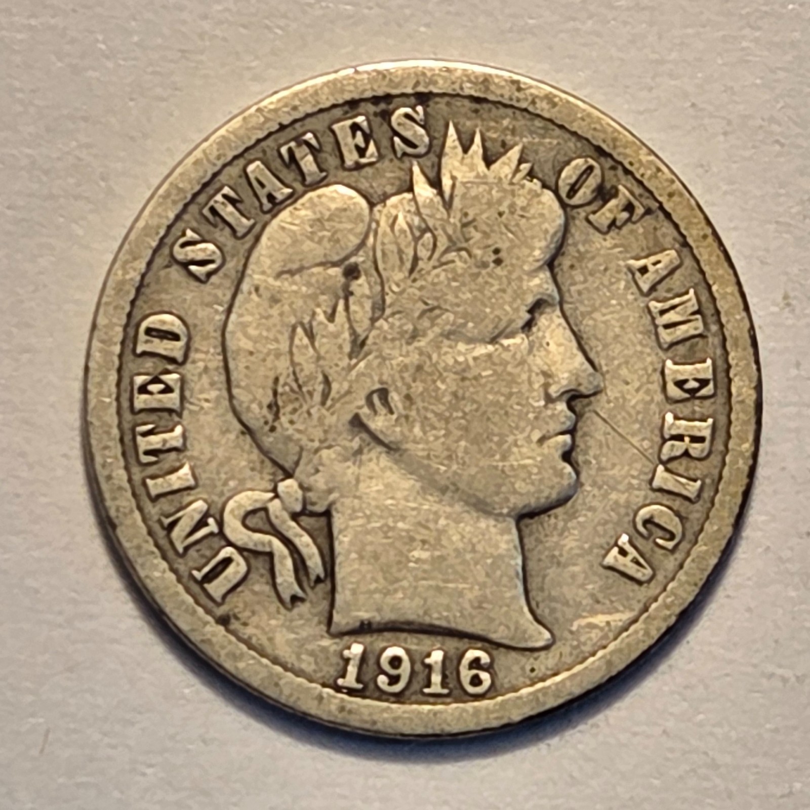 #6 Nicer Low Mintage 1916 P Barber Liberty Dime